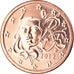 France, Euro Cent, 2012, Paris, BU, MS(65-70), Copper Plated Steel, Gadoury:1