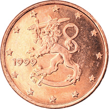 Finlandia, Euro Cent, 1999, Vantaa, BU, FDC, Acciaio placcato rame, KM:98