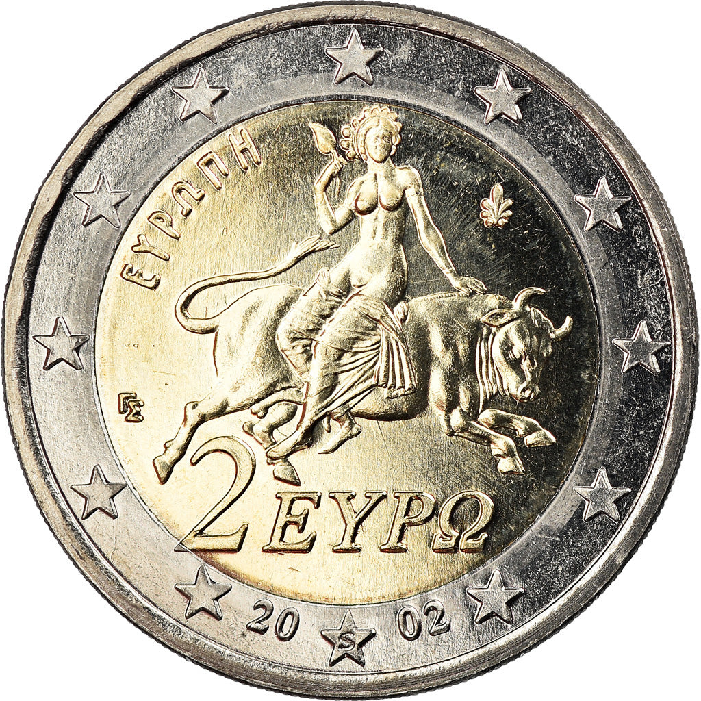 Grèce, 2 Euro, 2002, Athènes, BU, FDC, Bi-Metallic, KM:188