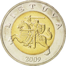 LITHUANIA, 5 Litai, 2009, KM #113, MS(63), Bi-Metallic, 27.5, 10.02