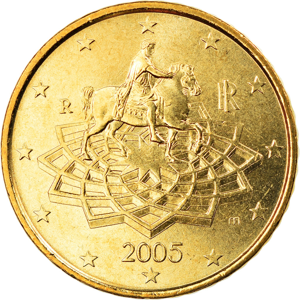 Italy, 50 Euro Cent, 2005, Rome, BU, MS(65-70), Brass, KM:215