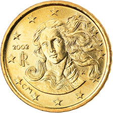 Italien, 10 Euro Cent, 2002, Rome, BU, STGL, Messing, KM:213