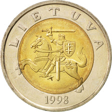 Münze, Lithuania, 5 Litai, 1998, UNZ, Bi-Metallic, KM:113