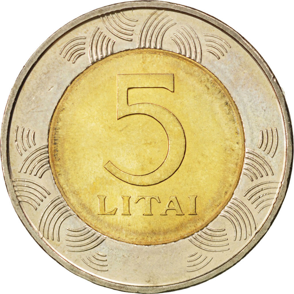 Münze, Lithuania, 5 Litai, 1998, UNZ, Bi-Metallic, KM:113