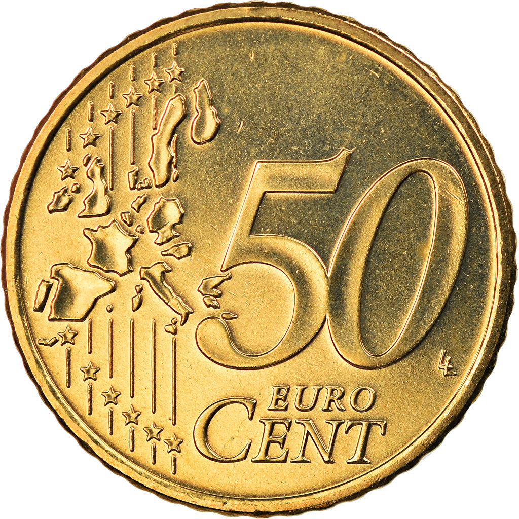 IRELAND REPUBLIC, 50 Euro Cent, 2005, Sandyford, BU, MS(65-70), Brass, KM:37