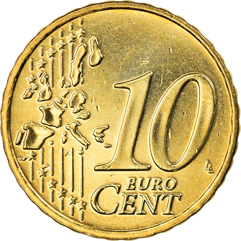 REPÚBLICA DE IRLANDA, 10 Euro Cent, 2005, Sandyford, BU, FDC, Latón, KM:35