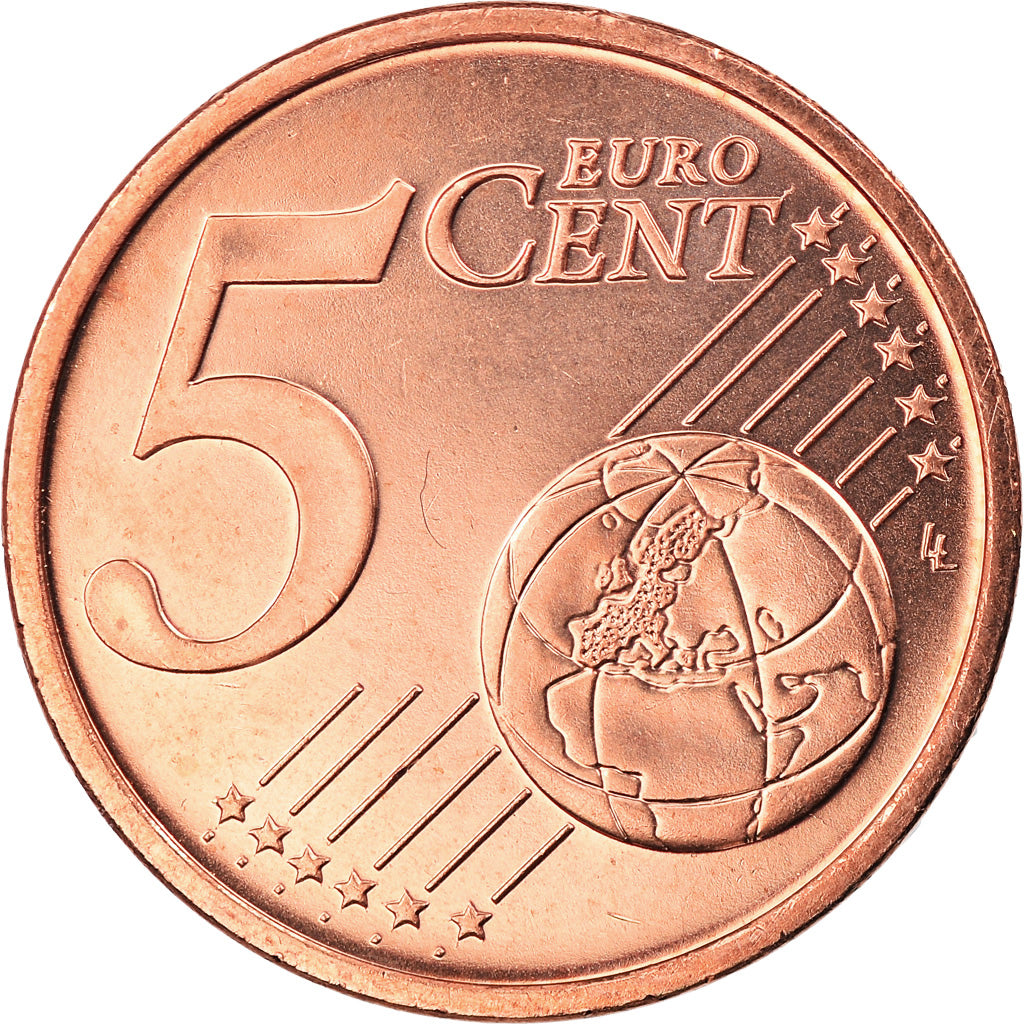 IRELAND REPUBLIC, 5 Euro Cent, 2005, Sandyford, BU, MS(65-70), Copper Plated