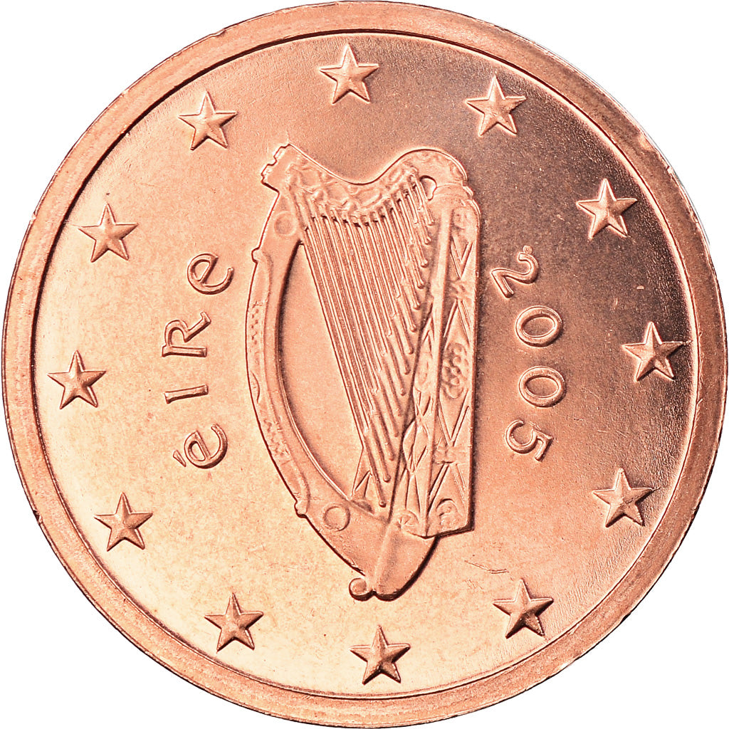 REPUBLIKA IRLANDII, 2 Euro Cent, 2005, Sandyford, BU, MS(65-70), Miedź