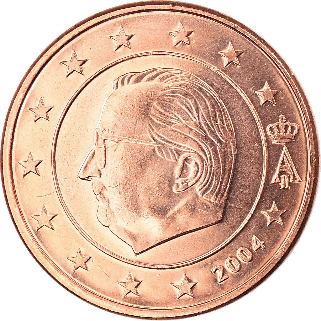 België, Euro Cent, 2004, Brussels, BU, FDC, Copper Plated Steel, KM:224