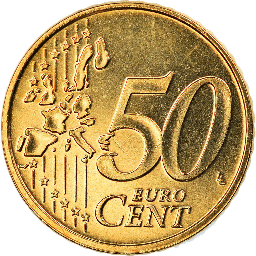 Luxemburgo, 50 Euro Cent, 2003, Utrecht, BU, MS(65-70), Latão, KM:80