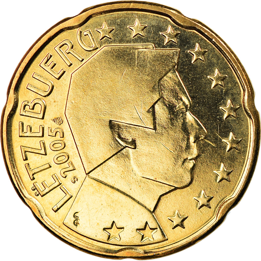 Luxembourg, 20 Euro Cent, 2005, Utrecht, BU, FDC, Laiton, KM:79