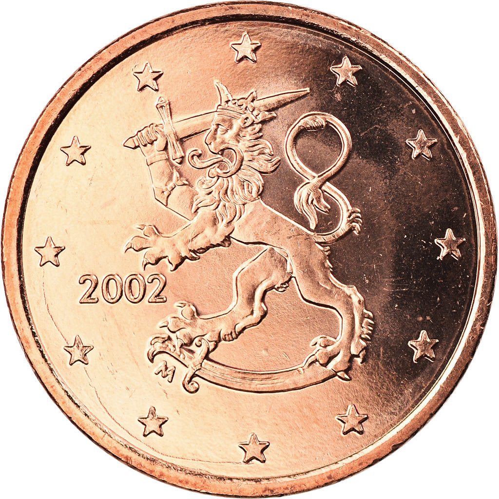 Finland, 5 Euro Cent, 2002, Vantaa, BU, MS(65-70), Copper Plated Steel, KM:100