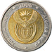 Moneda, Sudáfrica, 5 Rand, 2006, Pretoria, MBC, Bimetálico, KM:492