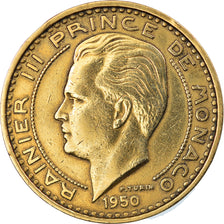 Coin, Monaco, Rainier III, 50 Francs, Cinquante, 1950, EF(40-45)