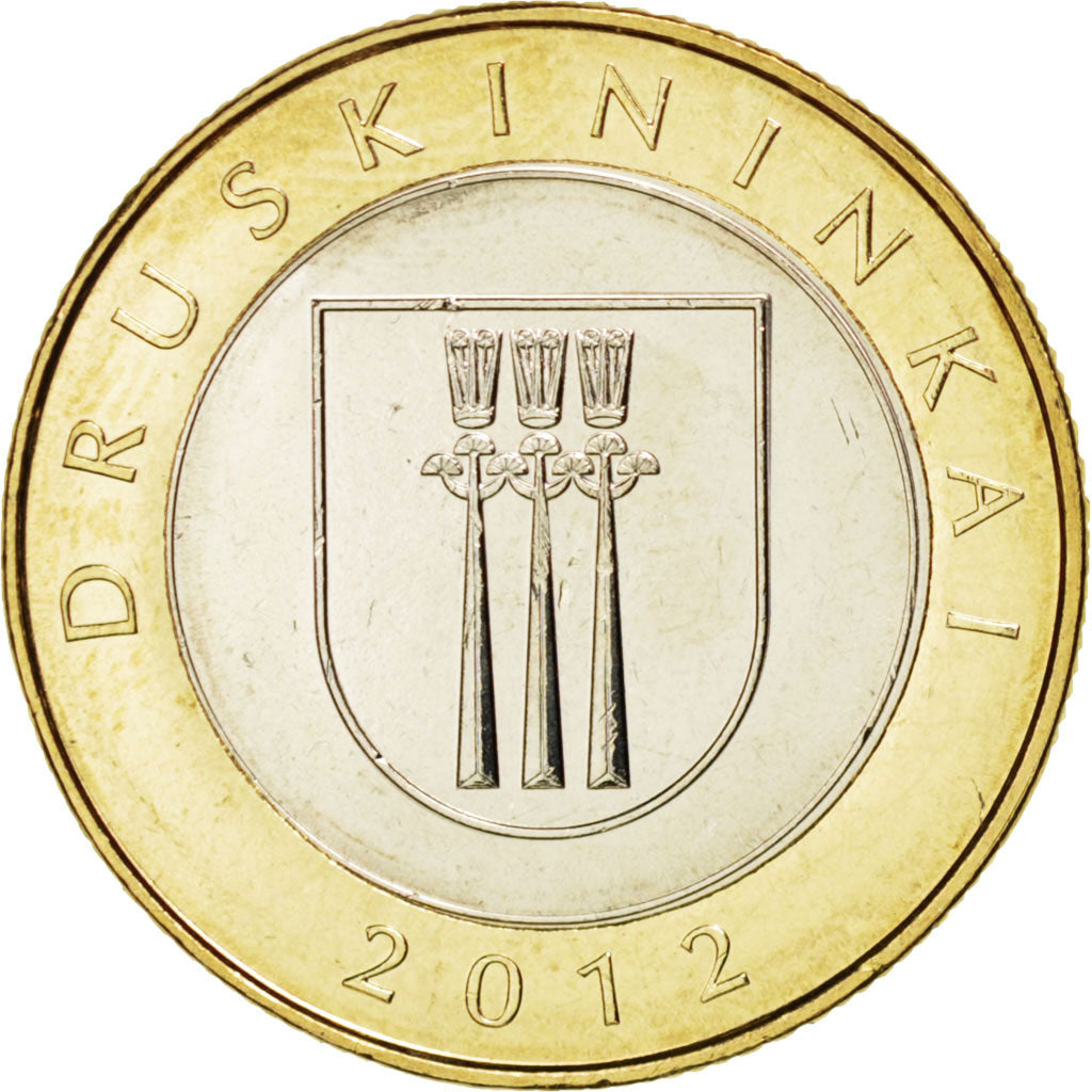 Coin, Lithuania, 2 Litai, 2012, MS(63), Bimetallic, KM:New