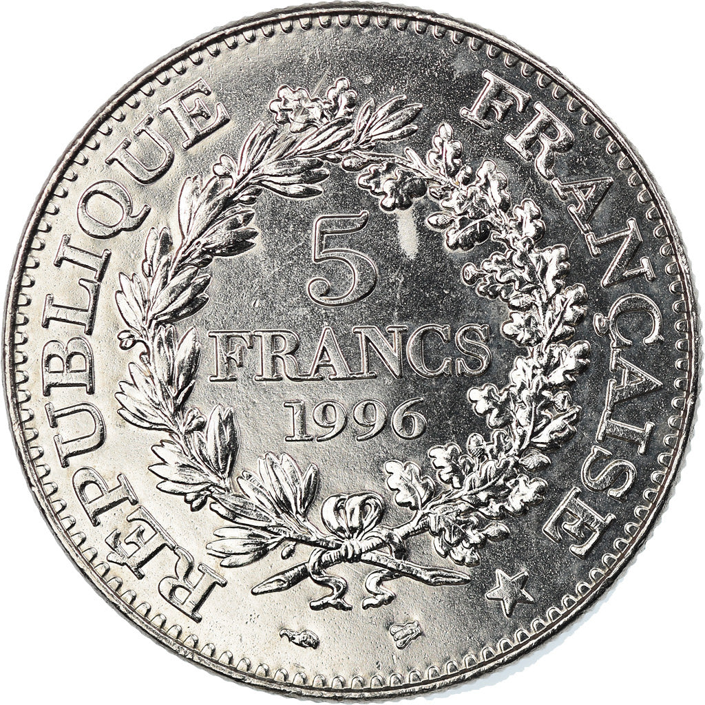 Coin, France, Hercule, 5 Francs, 1996, Paris, AU(55-58), Nickel, KM:1155