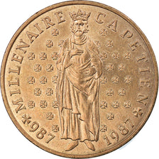 Moneda, Francia, Hugues Capet, 10 Francs, 1987, MBC+, Níquel - bronce, KM:961d