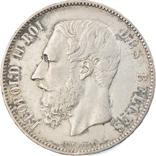 Coin, Belgium, Leopold II, 5 Francs, 5 Frank, 1867, EF(40-45), Silver, KM:24