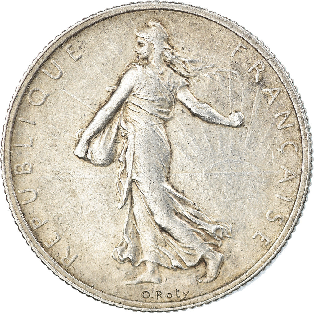 Moneta, Francia, Semeuse, 2 Francs, 1918, Paris, BB, Argento, KM:845.1