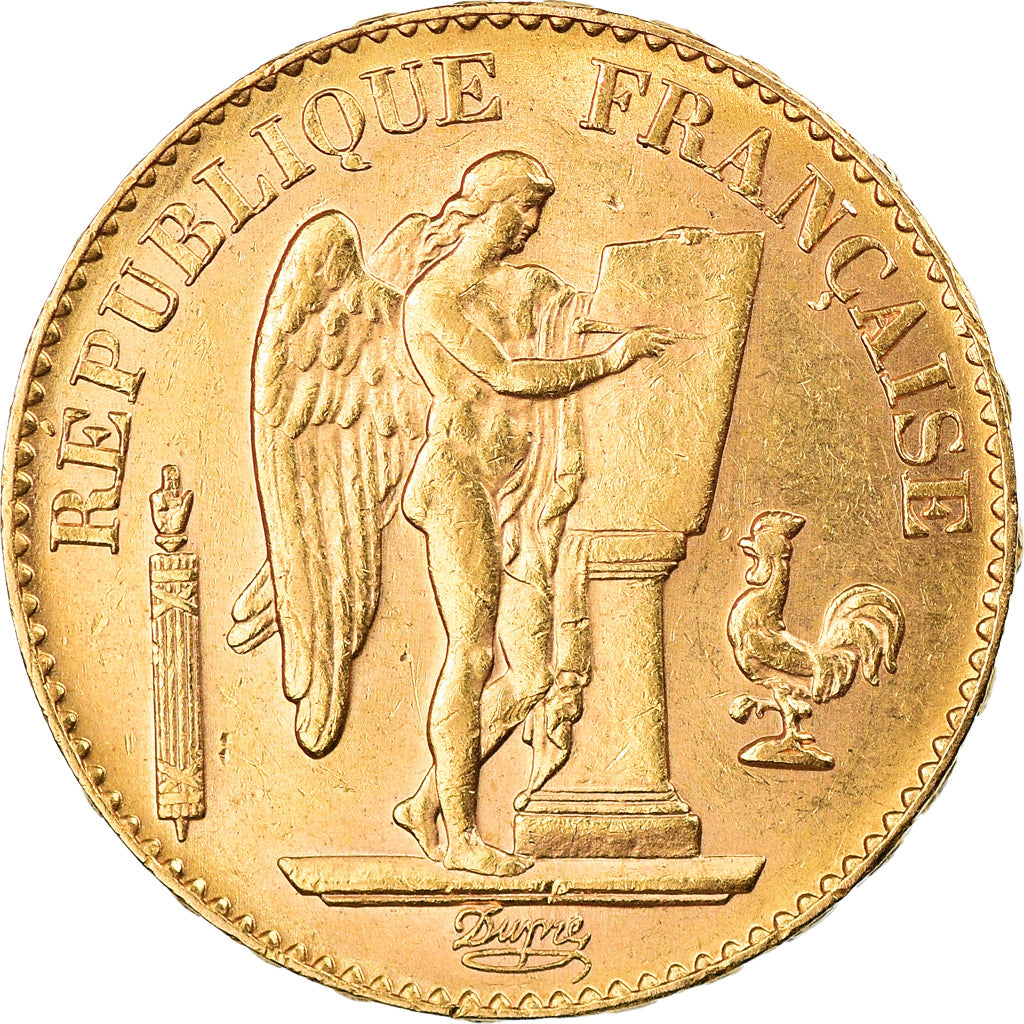 Moneta, Francia, Génie, 20 Francs, 1897, Paris, BB+, Oro, KM:825
