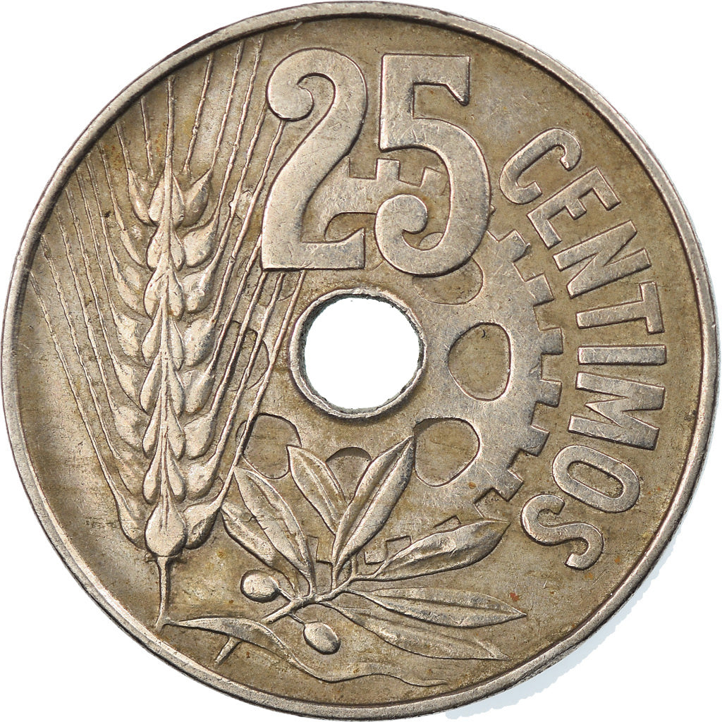 Moneta, Spagna, 25 Centimos, 1934, BB, Rame-nichel, KM:751
