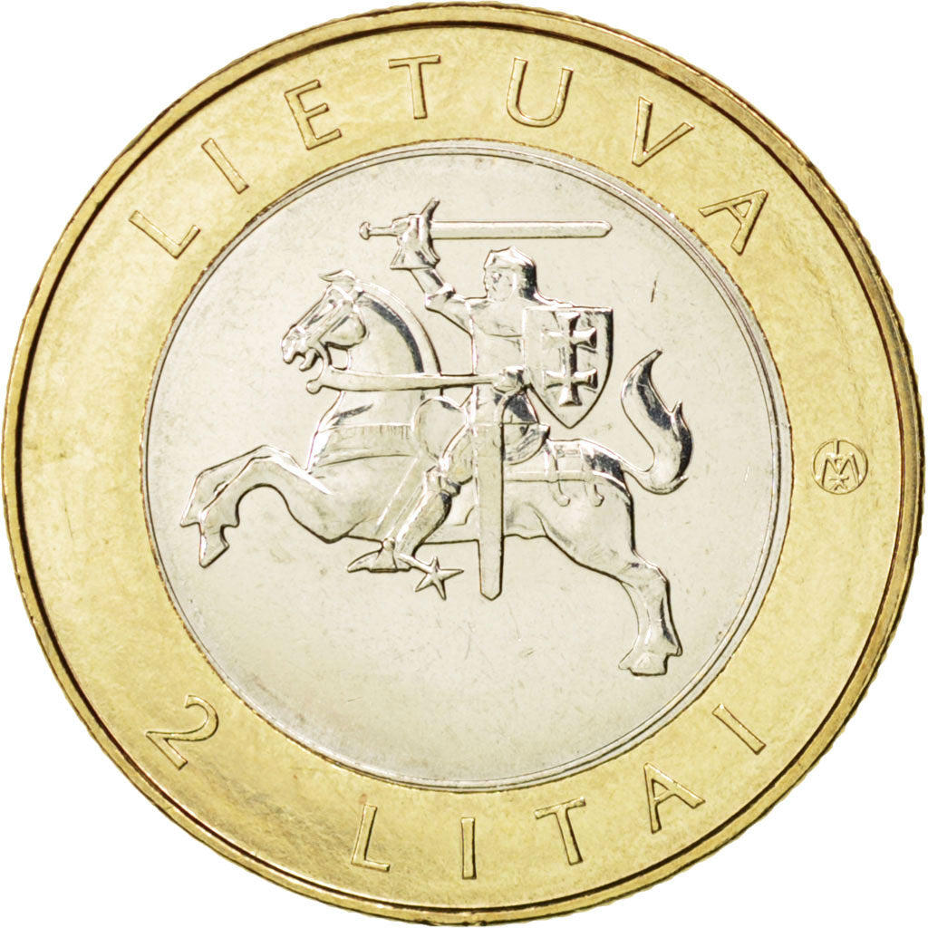 Lithuania, 2 Litai, 2012, KM #New, MS(63), Bimetallic, 7.48