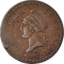 Coin, France, Dupré, Centime, AN 6, Paris, VF(20-25), Bronze, KM:646