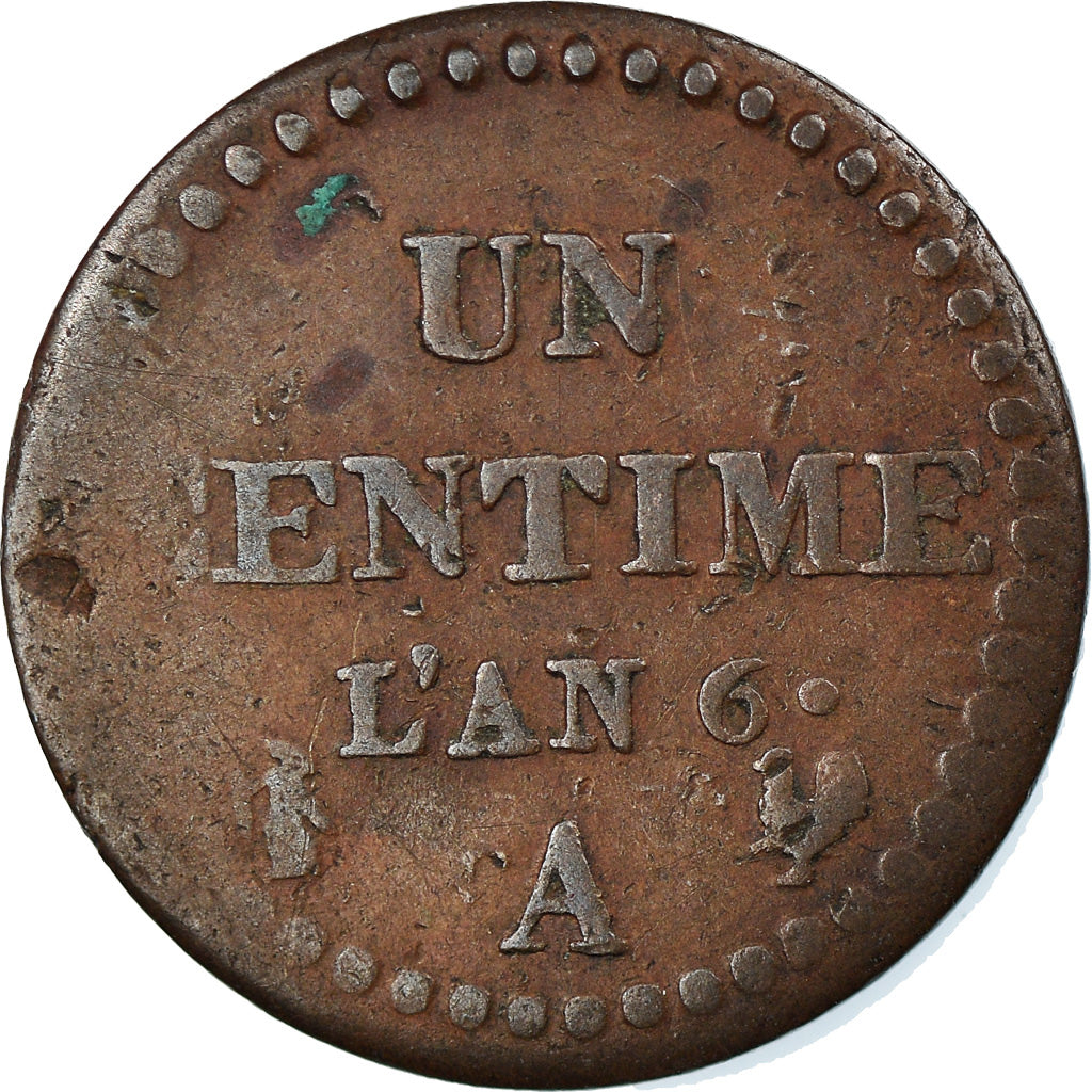 Coin, France, Dupré, Centime, AN 6, Paris, VF(20-25), Bronze, KM:646