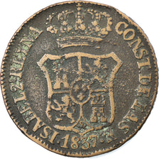 Coin, Spain, CATALONIA, Isabel II, 6 Quartos, 1837, Catalonia, VF(30-35)