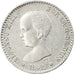 Moeda, Espanha, Alfonso XIII, 50 Centimos, 1892, Madrid, EF(40-45), Prata