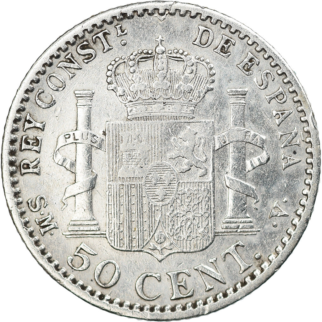 Moneda, España, Alfonso XIII, 50 Centimos, 1900, Madrid, MBC, Plata, KM:705