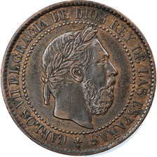 Coin, Spain, Charles VII, 5 Centimos, 1875, AU(50-53), Copper, KM:669