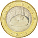 Lituania, 2 Litai, 2013, SPL, Bimetallico, KM:New