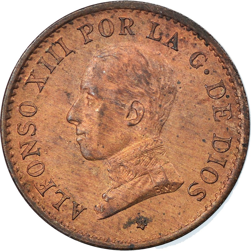 Moneta, Spagna, Alfonso XIII, Centimo, 1912, Madrid, SPL-, Bronzo, KM:731