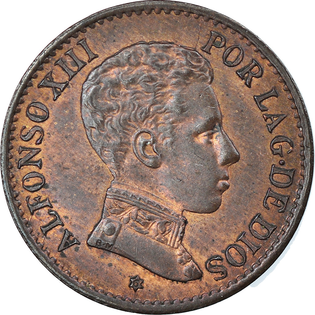Moneta, Spagna, Alfonso XIII, Centimo, 1906, Madrid, SPL-, Bronzo, KM:726
