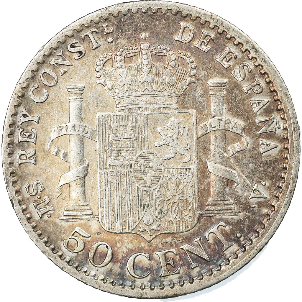 Monnaie, Espagne, Alfonso XIII, 50 Centimos, 1904, Madrid, SUP, Argent, KM:723