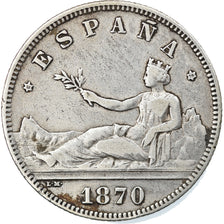 Coin, Spain, Provisional Government, 2 Pesetas, 1874, Madrid, EF(40-45), Silver