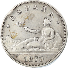 Moneda, España, Provisional Government, 2 Pesetas, 1873, Madrid, MBC, Plata