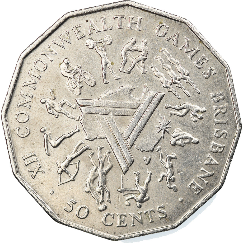 Moeda, Austrália, Elizabeth II, 50 Cents, 1982, EF(40-45), Cobre-níquel, KM:74