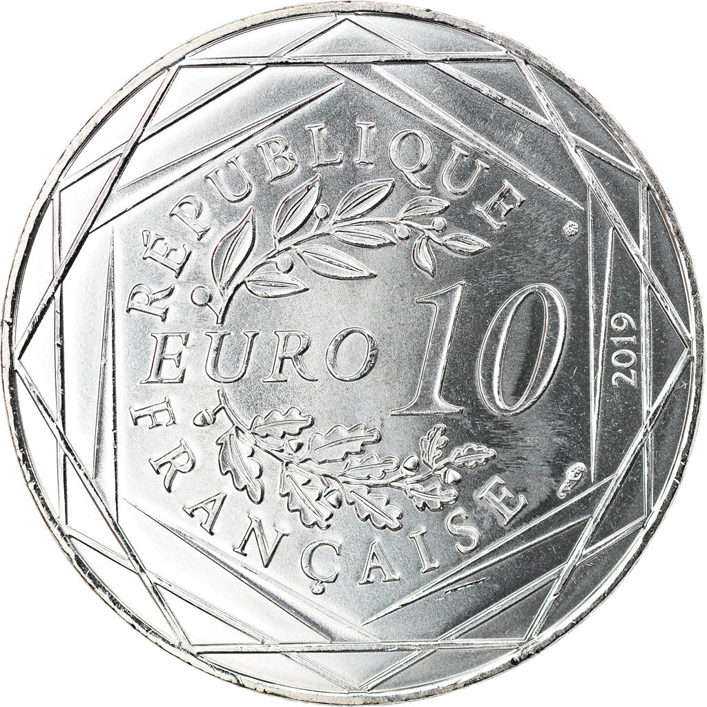 Francia, 10 Euro, PIECE D'HISTOIRE CHARLES DE GAULLE, 2019, FDC, Argento