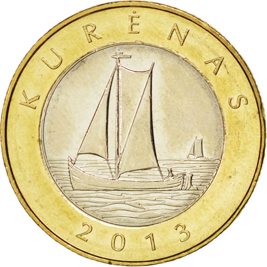 Coin, Lithuania, 2 Litai, 2013, MS(63), Bimetallic, KM:New