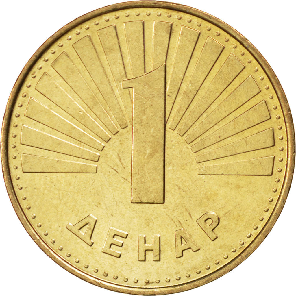 Coin, Macedonia, Denar, 2000, MS(63), Bronze, KM:27