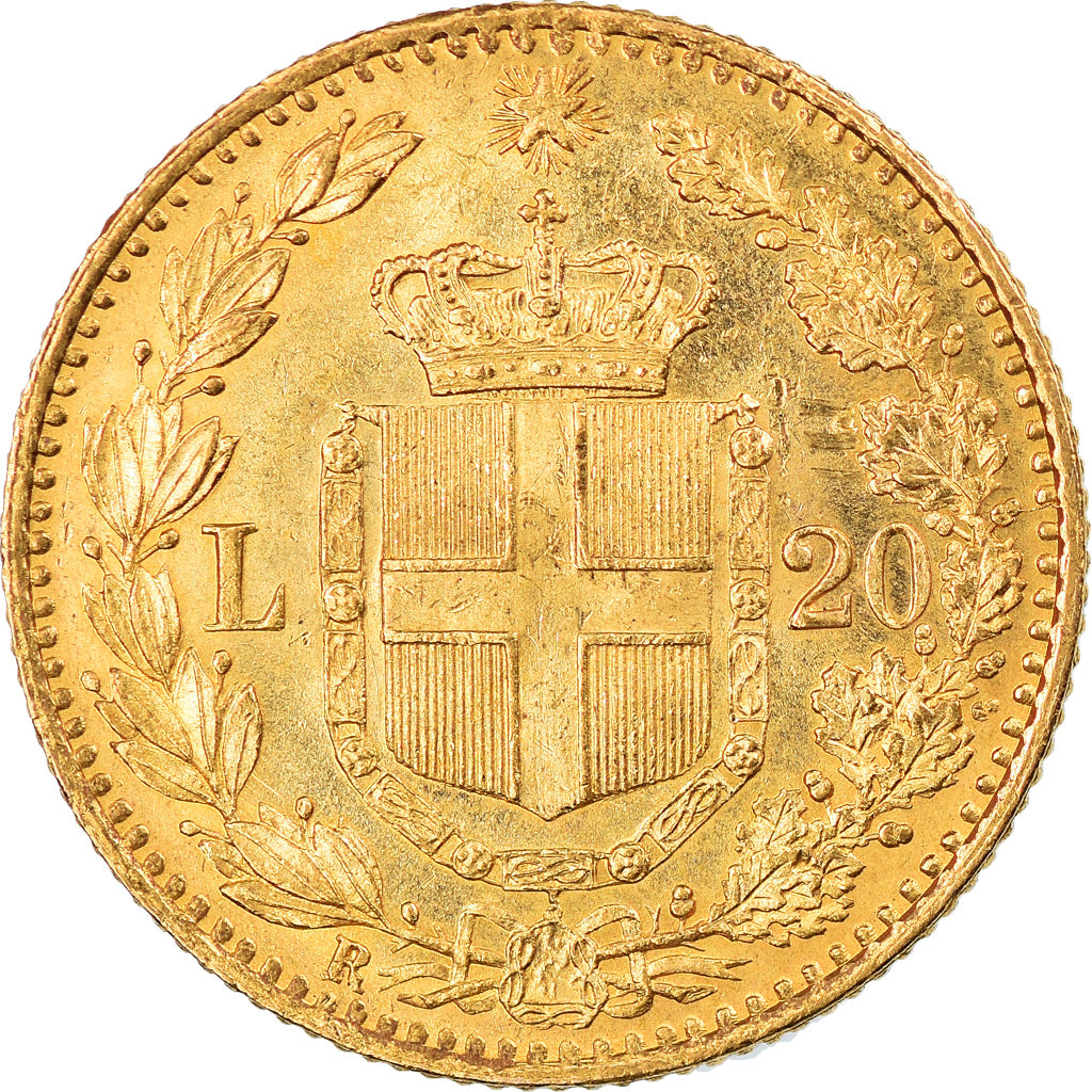 Coin, Italy, Umberto I, 20 Lire, 1881, Rome, MS(60-62), Gold, KM:21