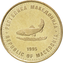 MACEDONIA, 2 Denari, 1995, KM #6a, MS(63), Copper-Nickel-Zinc, 25.5, 6.33