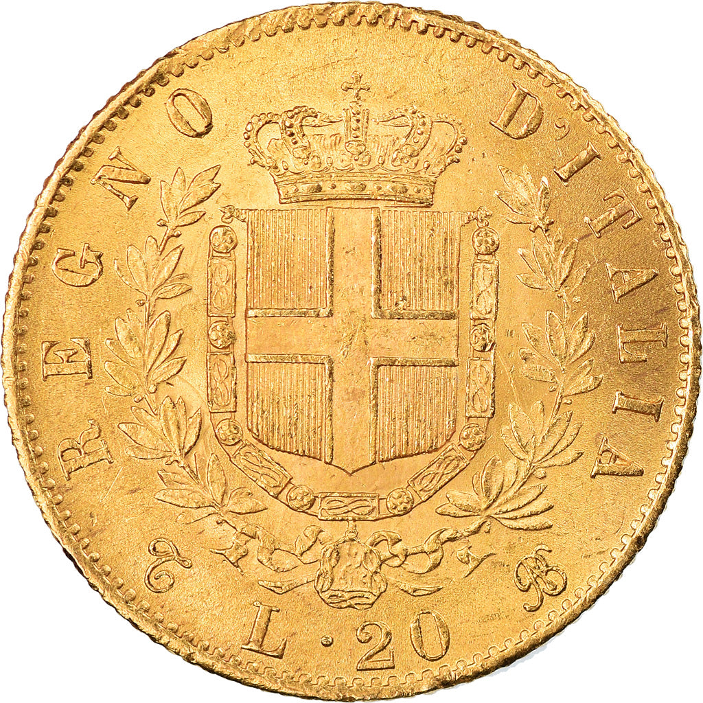 Monnaie, Italie, Vittorio Emanuele II, 20 Lire, 1865, Torino, SUP, Or, KM:10.1
