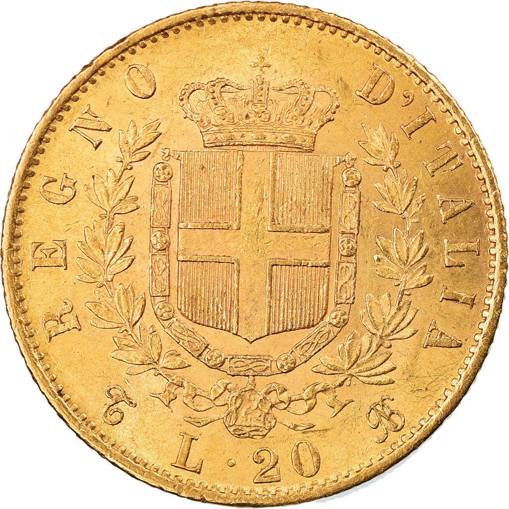 Moneta, Italia, Vittorio Emanuele II, 20 Lire, 1862, Torino, BB, Oro, KM:10.1