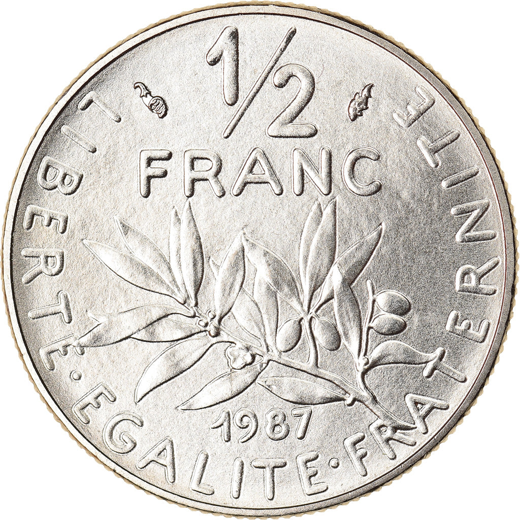 Monnaie, France, Semeuse, 1/2 Franc, 1987, Paris, FDC, Nickel, Gadoury:429