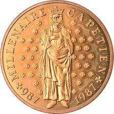Coin, France, Hugues Capet, 10 Francs, 1987, MS(65-70), Nickel-Bronze, KM:961d