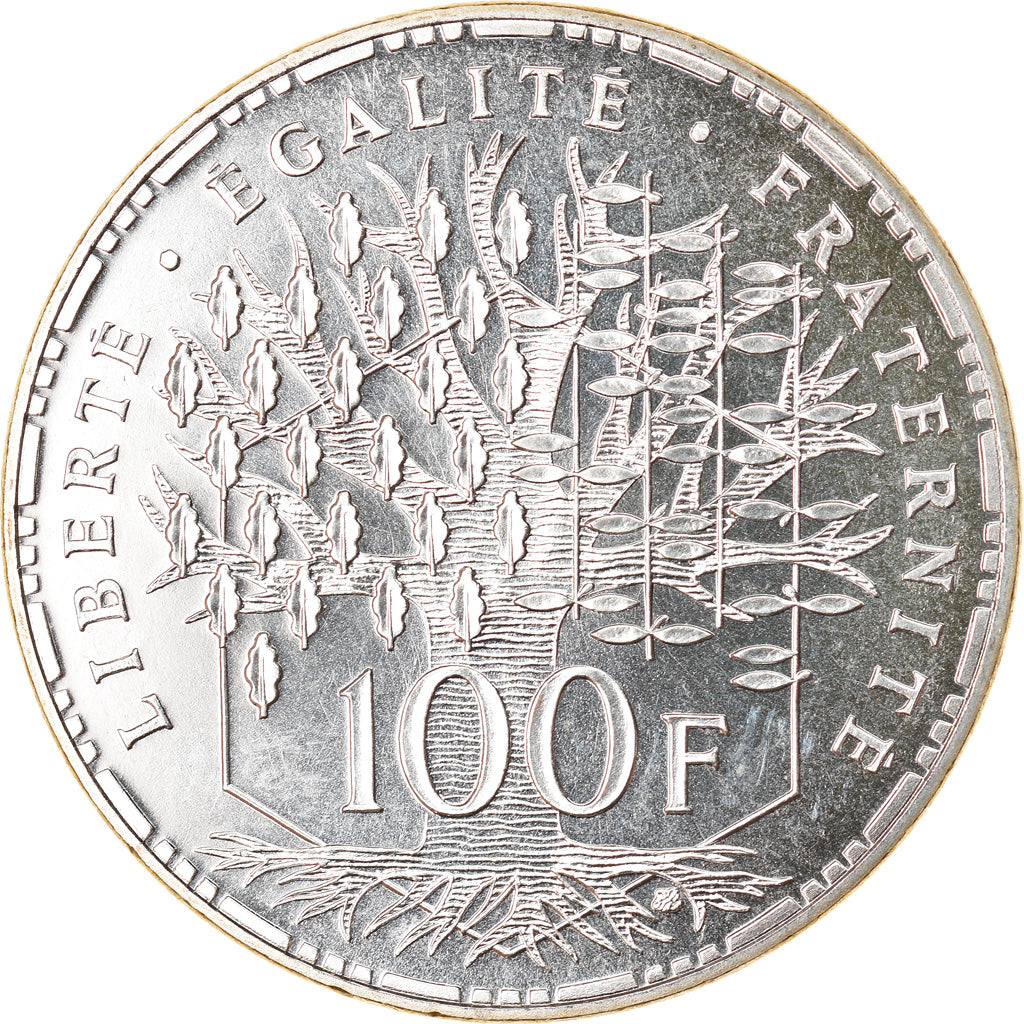 Moneta, Francia, Panthéon, 100 Francs, 1987, Paris, FDC, Argento, KM:951.1