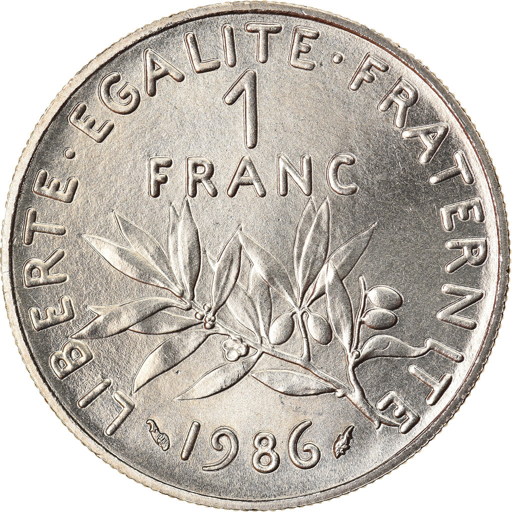 Coin, France, Semeuse, Franc, 1986, Paris, MS(65-70), Nickel, KM:925.1